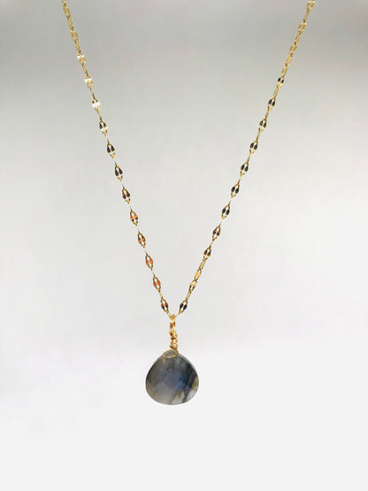 Collier goutte Labradorite