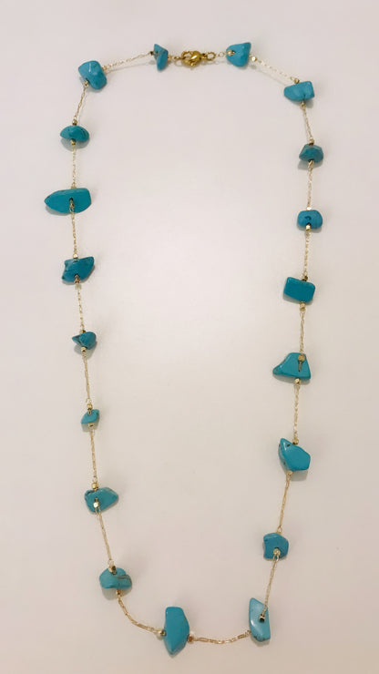 Collier court Turquoise