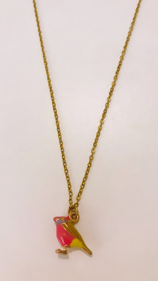 Collier Quetzal Fuchsia